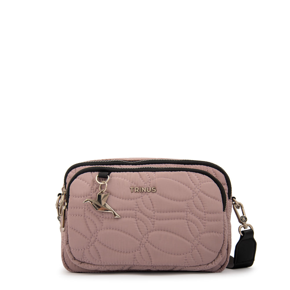 Cartera bandolera ivanca pequeña rosa viejo