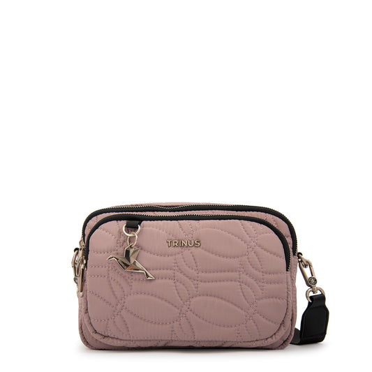 Cartera bandolera ivanca pequeña rosa viejo
