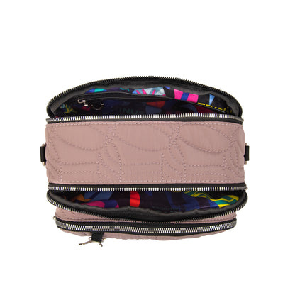 Cartera bandolera ivanca pequeña rosa viejo