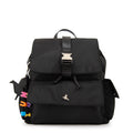Mochila con tapa melania mediana negro