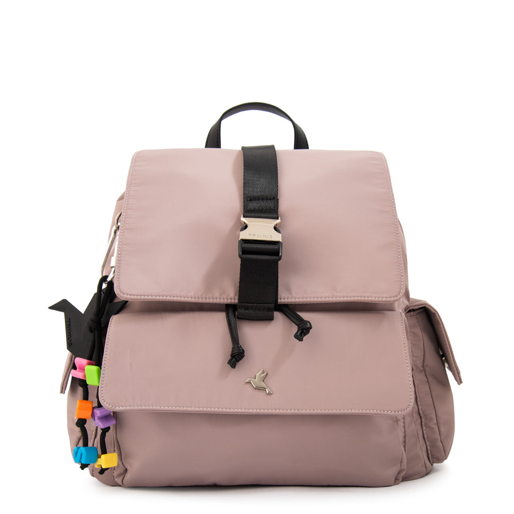 Mochila con tapa melania mediana