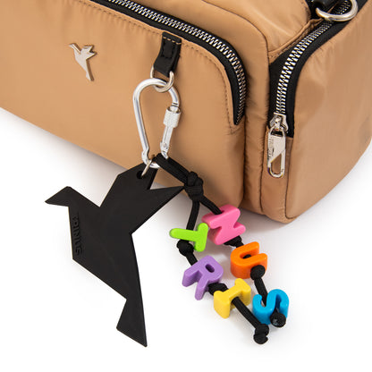 Cartera bandolera melania mediana beige oscuro