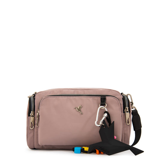 Cartera bandolera melania mediana rosa viejo
