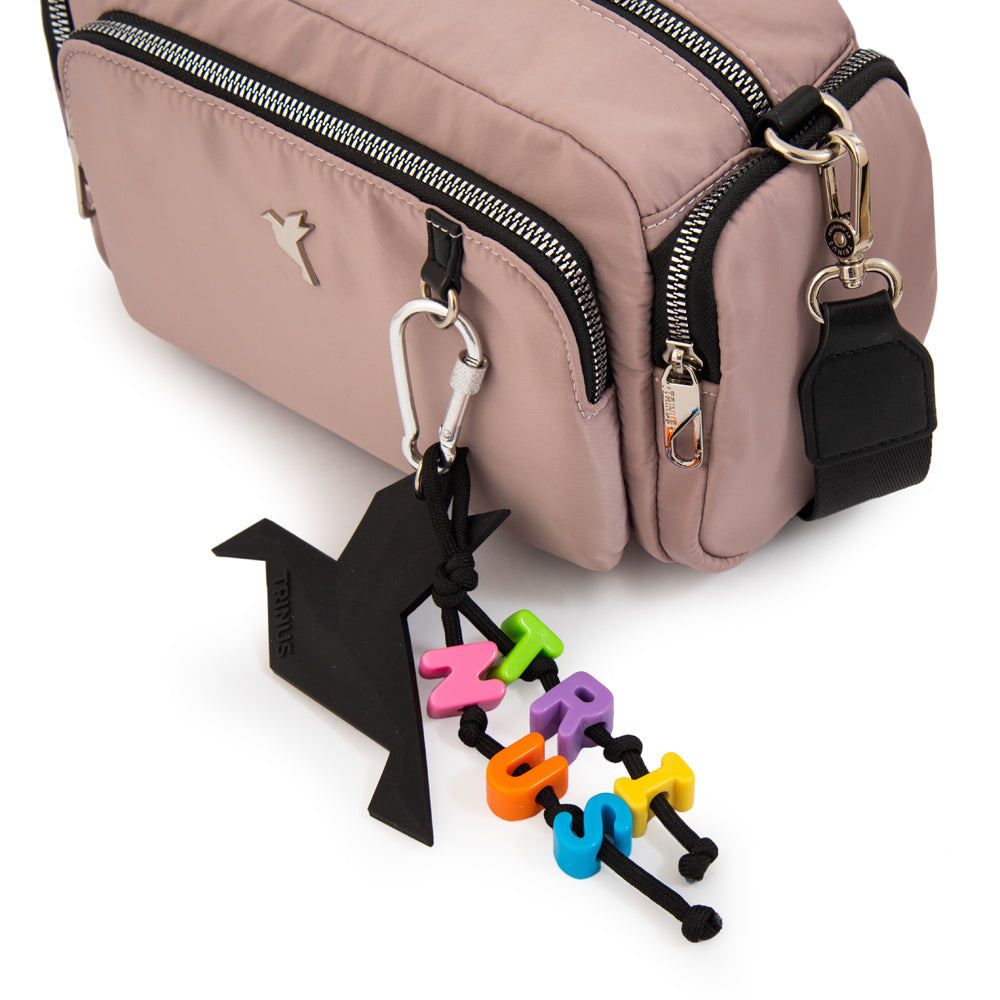 Cartera bandolera melania mediana rosa viejo