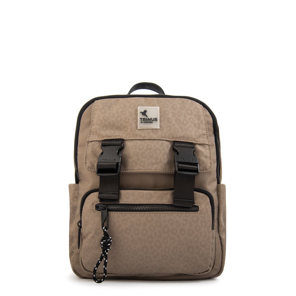 Mochila college mediana taupe
