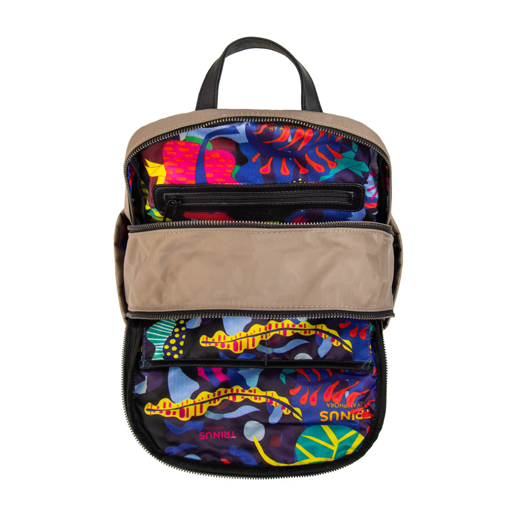 Mochila college mediana taupe