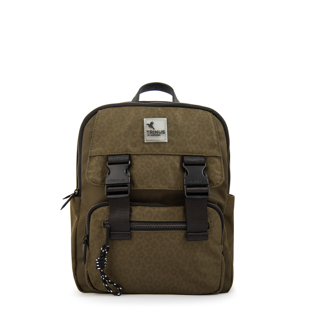 Mochila college mediana verde oliva
