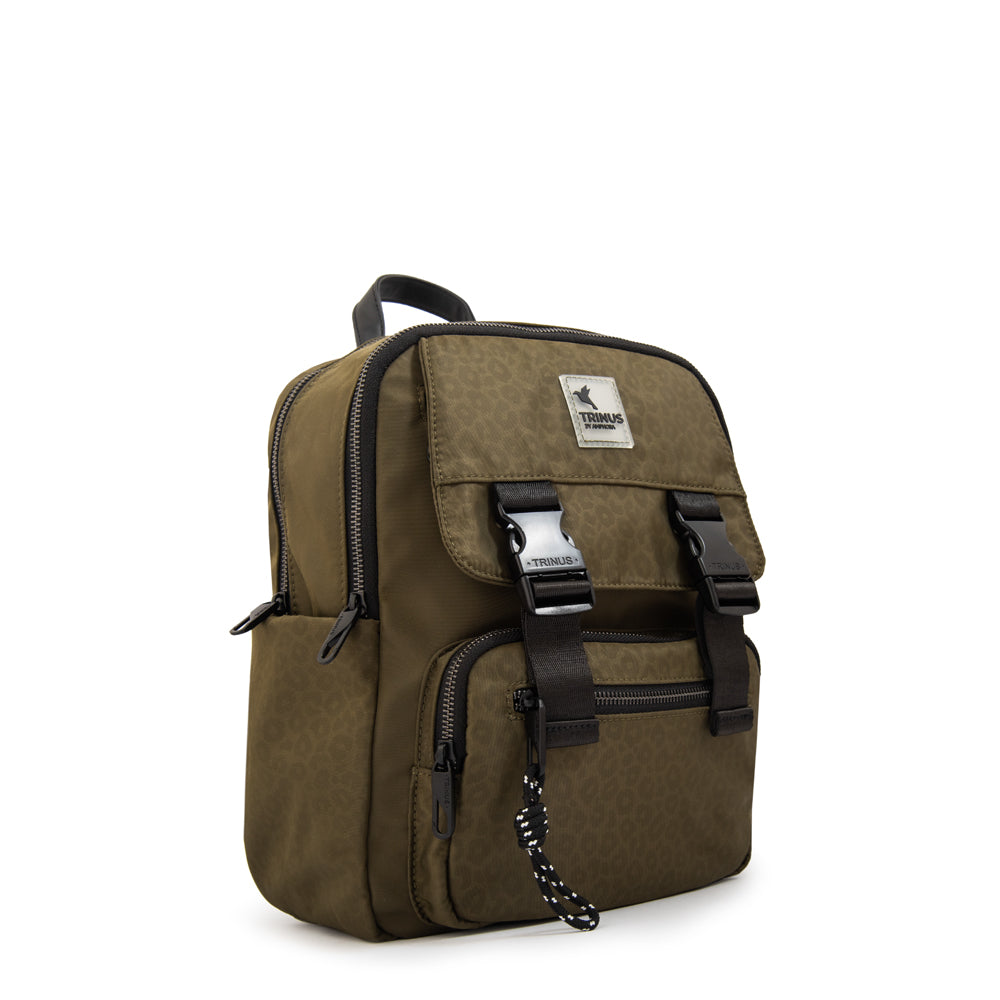 Mochila college mediana verde oliva