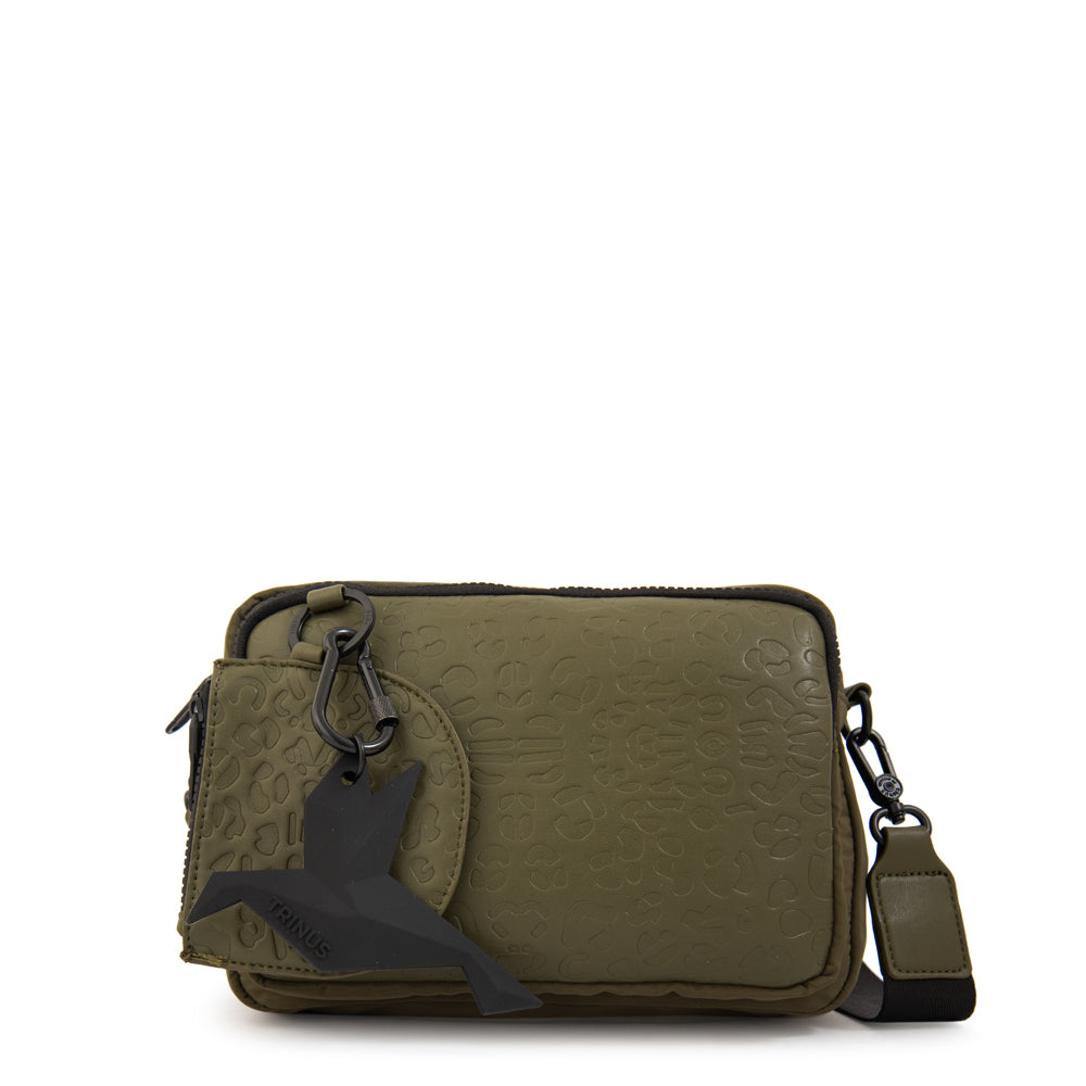 Cartera bandolera zelanda mediana verde oliva