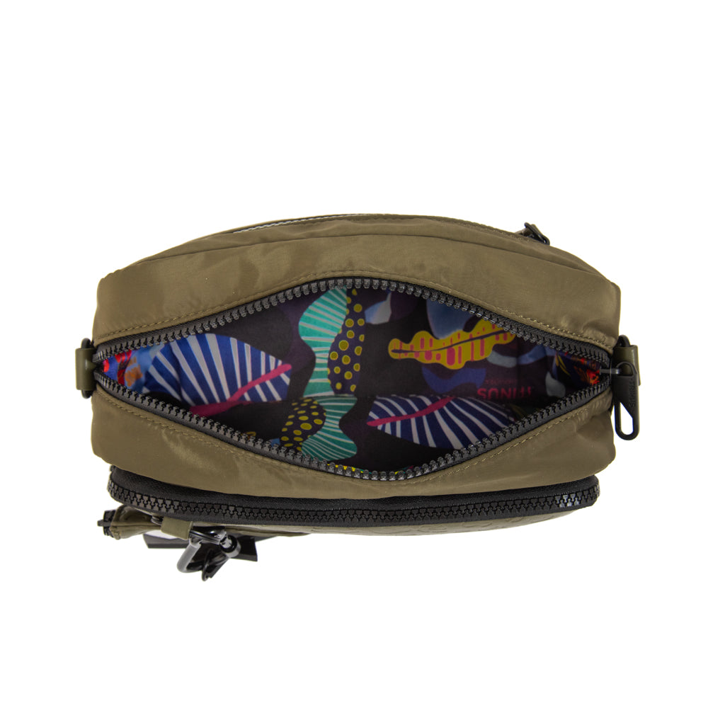 Cartera bandolera zelanda mediana verde oliva