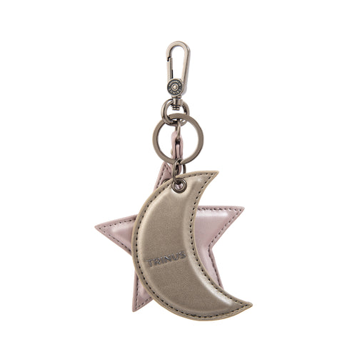 Llavero con colgante elia pequeña rosa metalico
