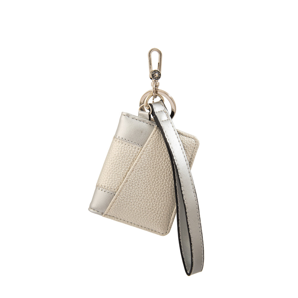 Hanging tarjetero krista plateado