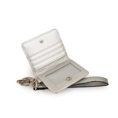 Hanging tarjetero krista pequeña plateado