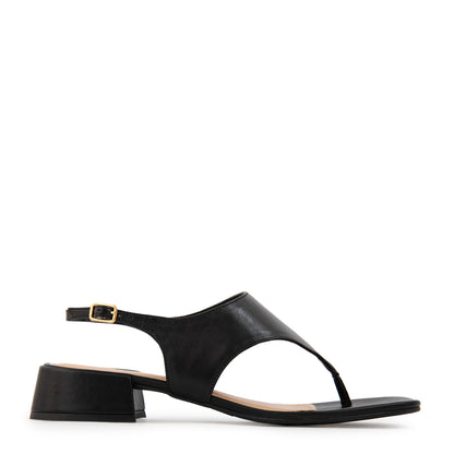 Sandalia amalfi cuero negro