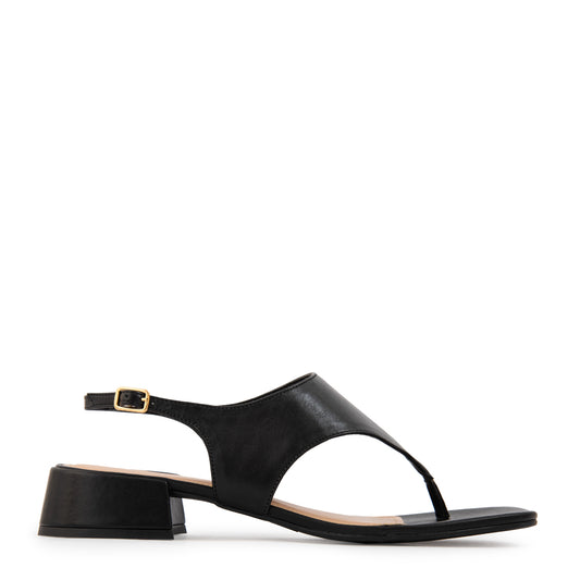 Sandalia amalfi cuero negro