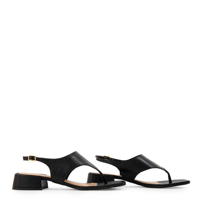 Sandalia amalfi cuero negro