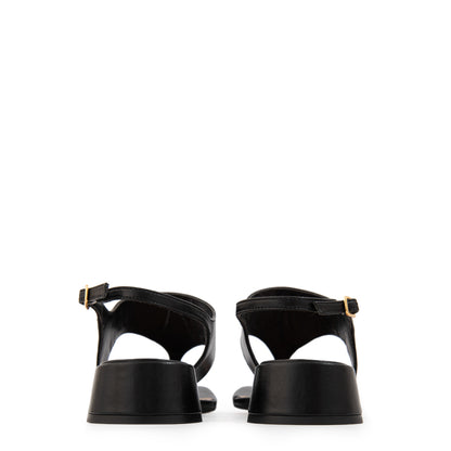 Sandalia amalfi cuero negro