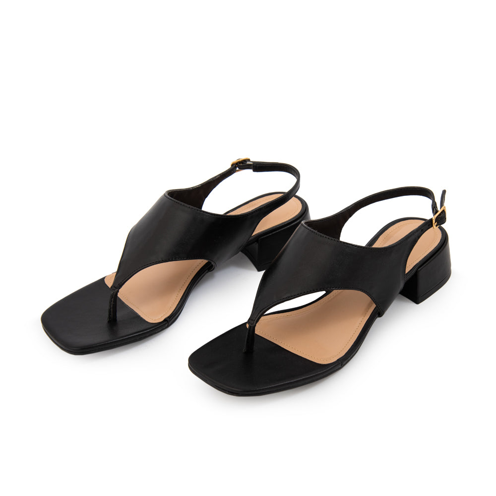 Sandalia amalfi cuero negro