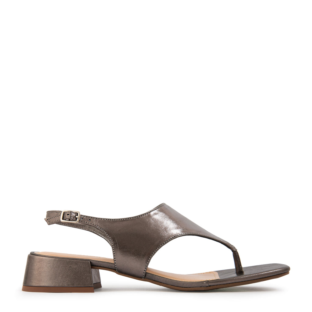 Sandalia amalfi plateado oscuro