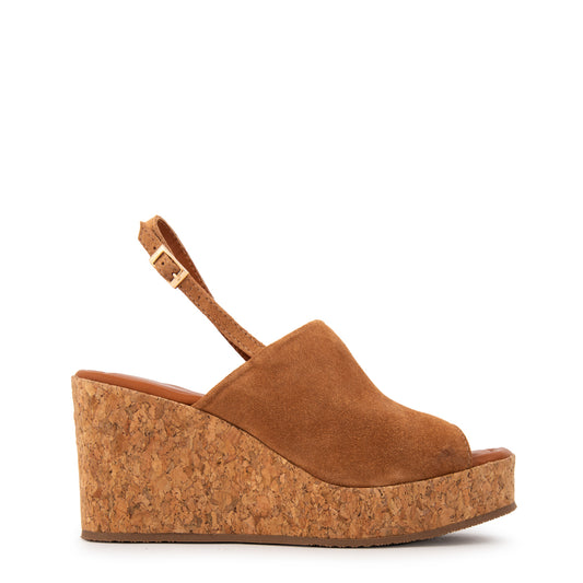 Sandalia amber cuero café