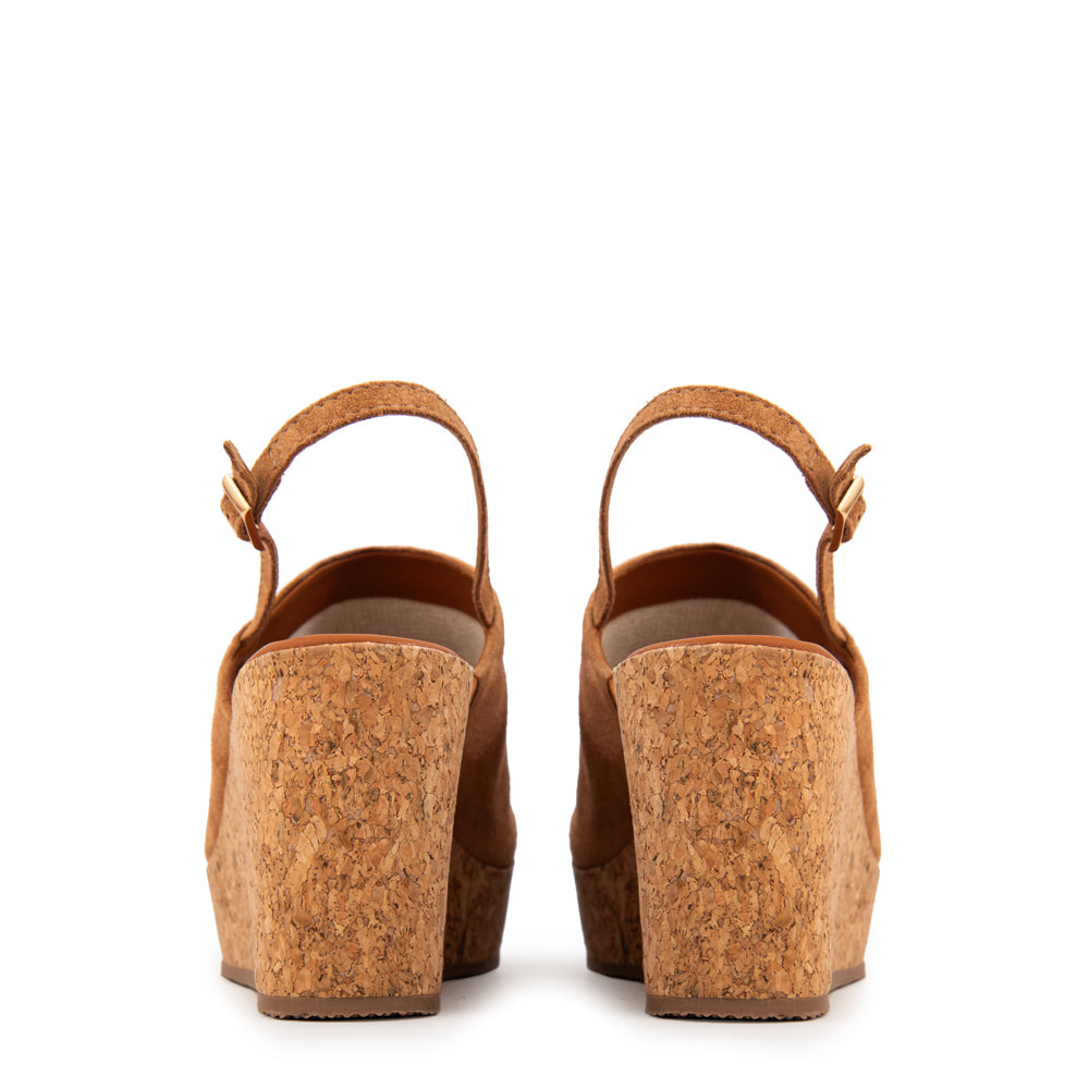 Sandalia amber cuero café