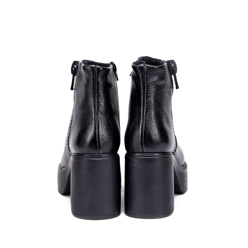 Botin Taco anouk cuero negro