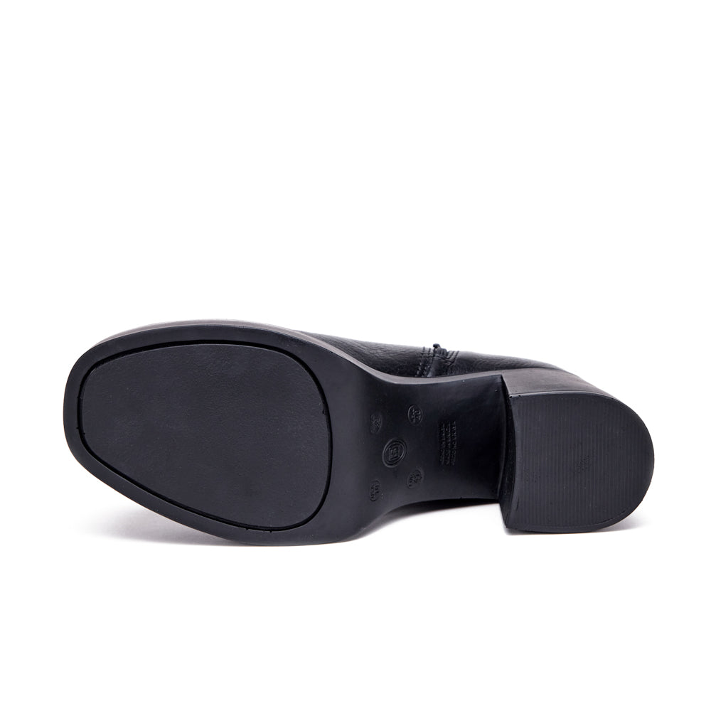 Botin Taco anouk cuero negro