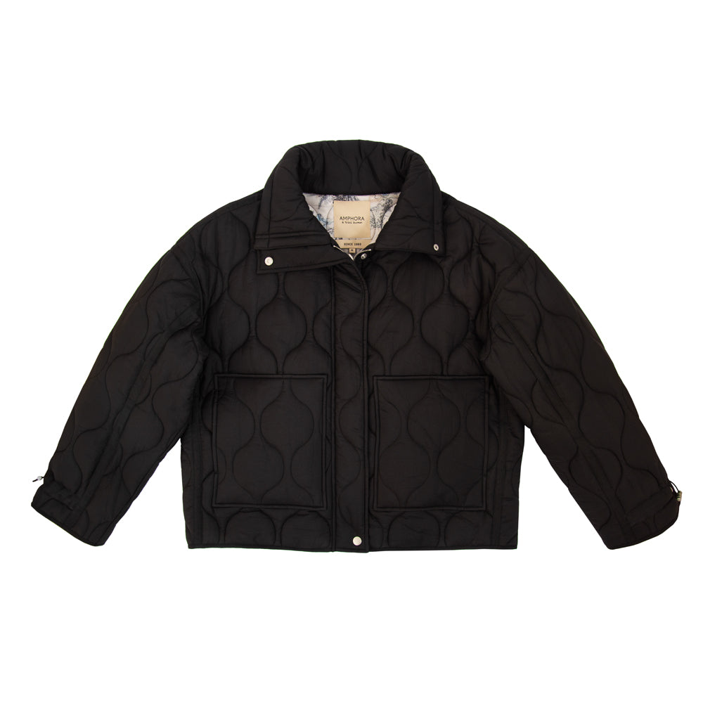 Jacket puffy soft bruselas negro