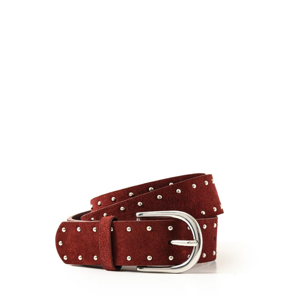 Cinturon celie rojo oscuro