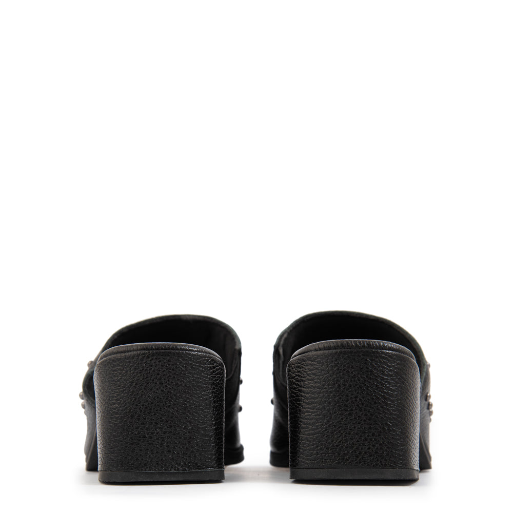 Sandalia coral cuero negro