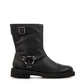 Botin Taco cristina cuero negro