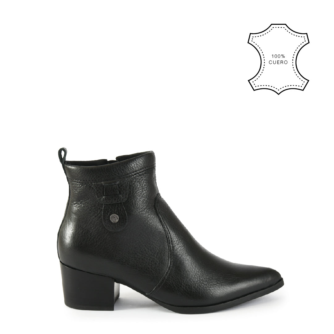 Botin Taco croma negro