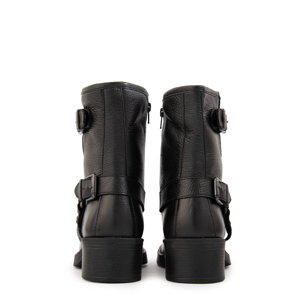 Botin biker dakota cuero negro
