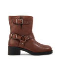 Botin biker dakota cuero café medio