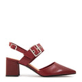 Zapato taco diana cuero burdeo