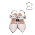 Zapato Tipo reina diana blanco crudo