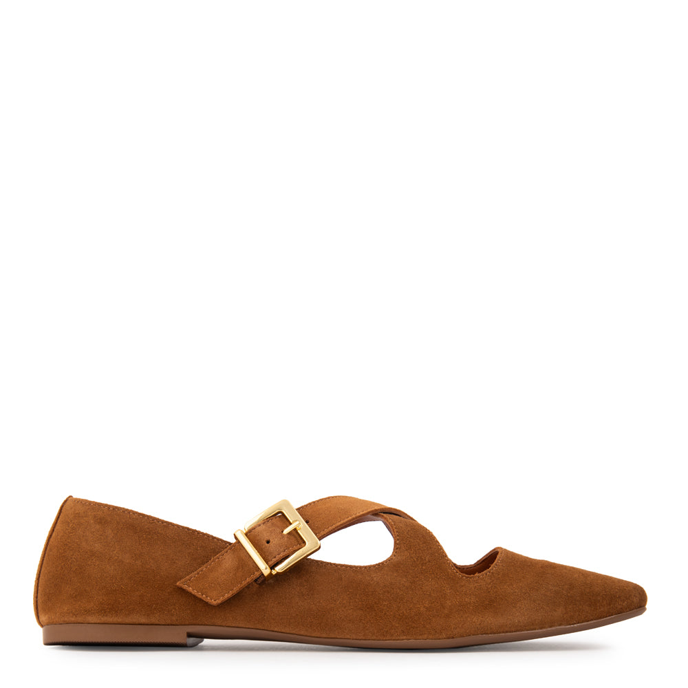 Ballerina diane cuero camel