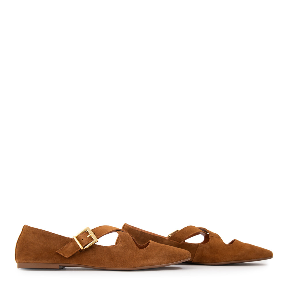 Ballerina diane cuero camel
