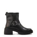 Botin drew cuero negro