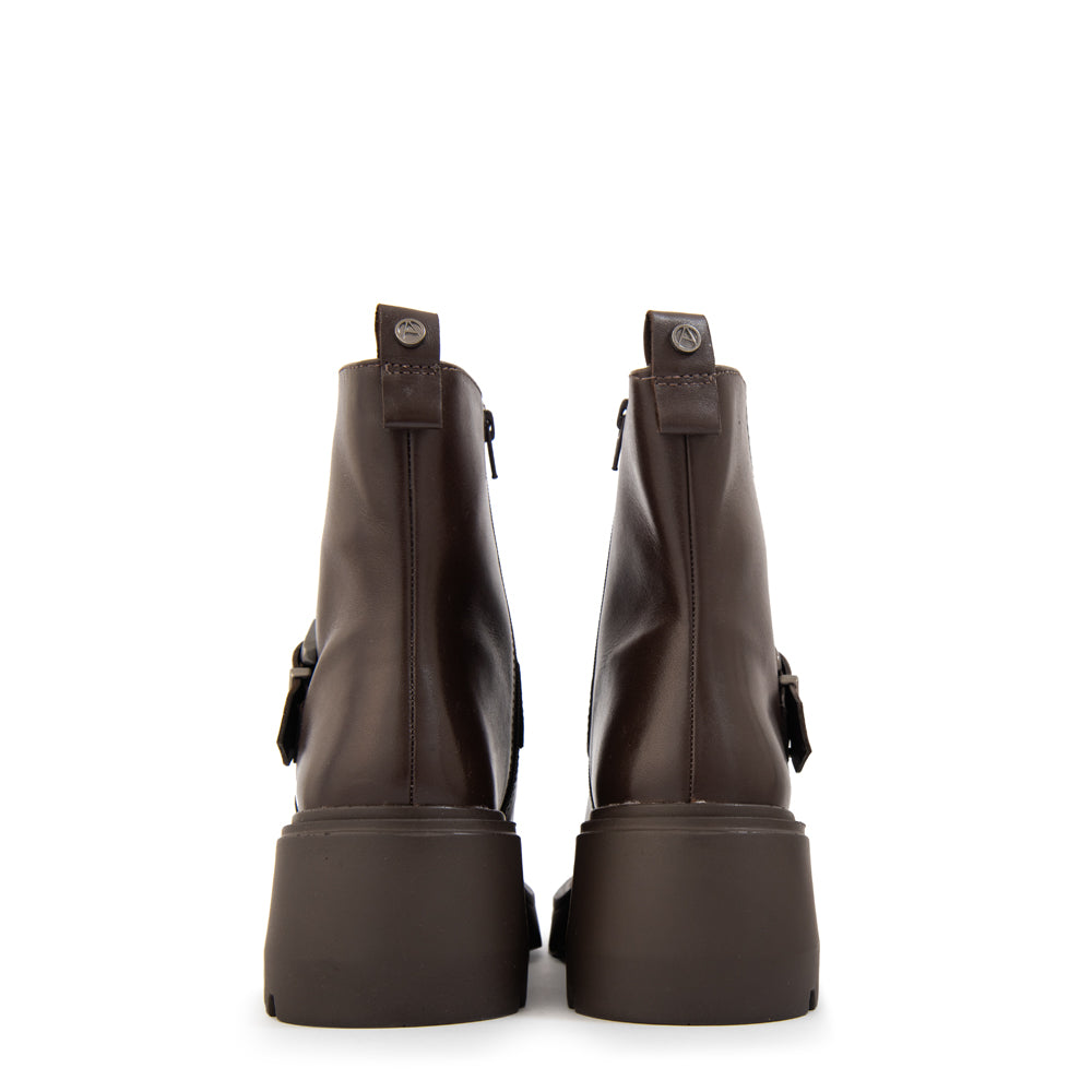 Botin drew cuero café oscuro