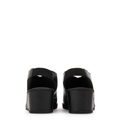 Sandalia duna cuero negro