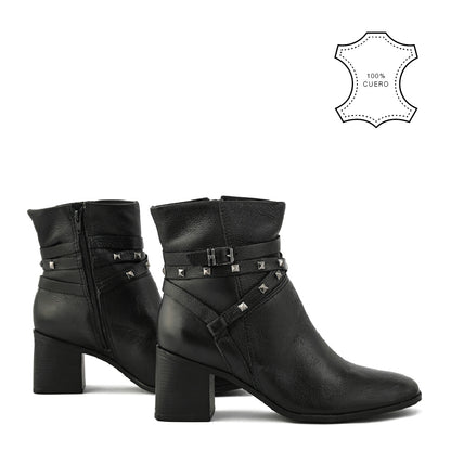 Botin taco elise negro