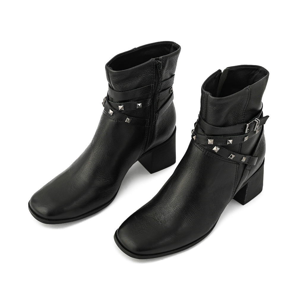 Botin taco elise negro