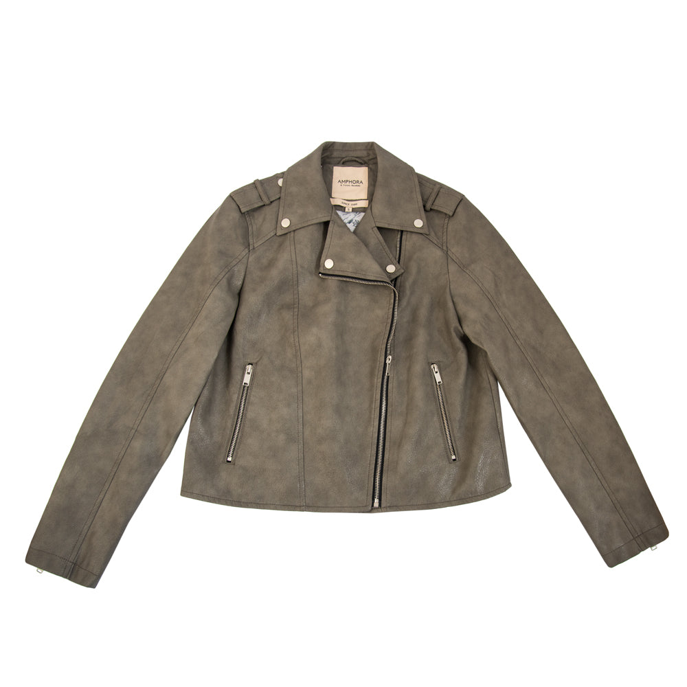 Biker jacket emili gris oscuro
