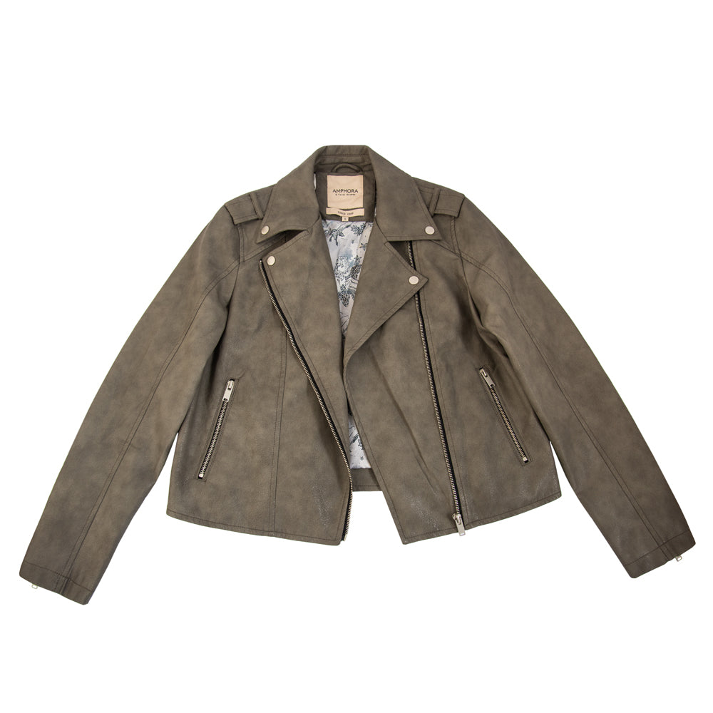 Biker jacket emili gris oscuro