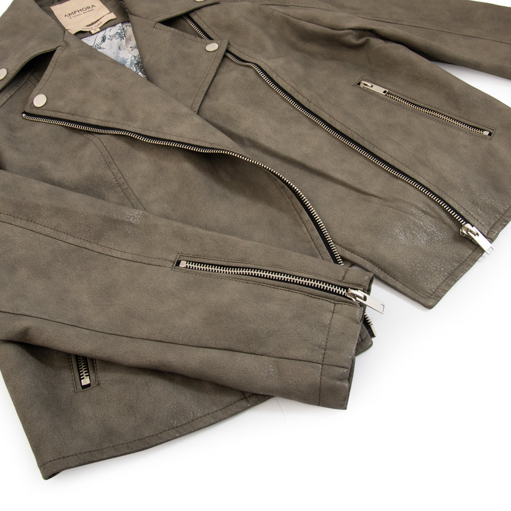 Biker jacket emili gris oscuro