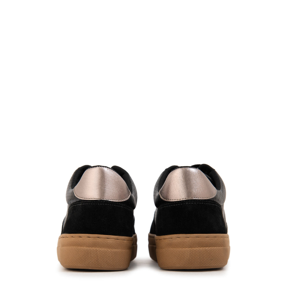 Zapatilla ester cuero negro