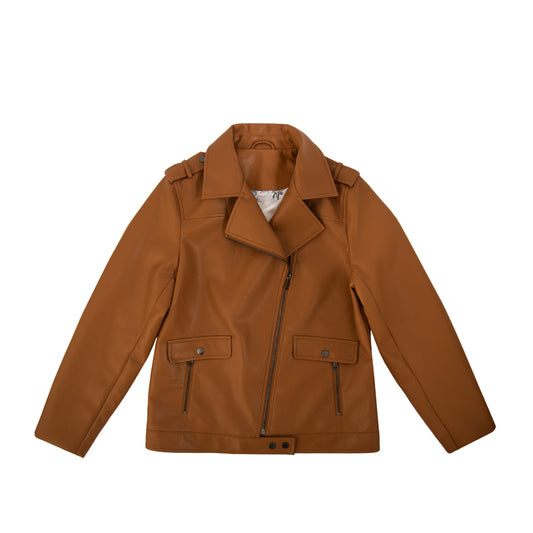 Chaqueta biker fiona camel