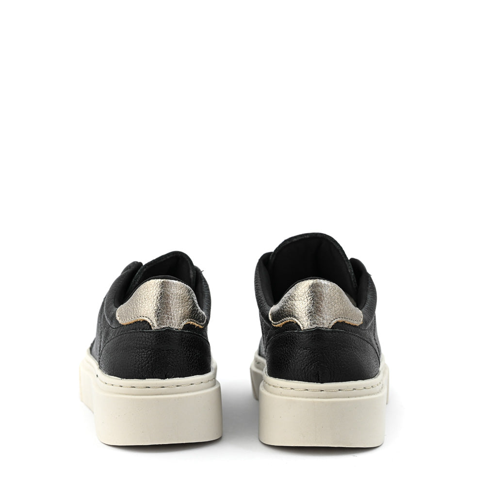 Zapatilla frany cuero negro