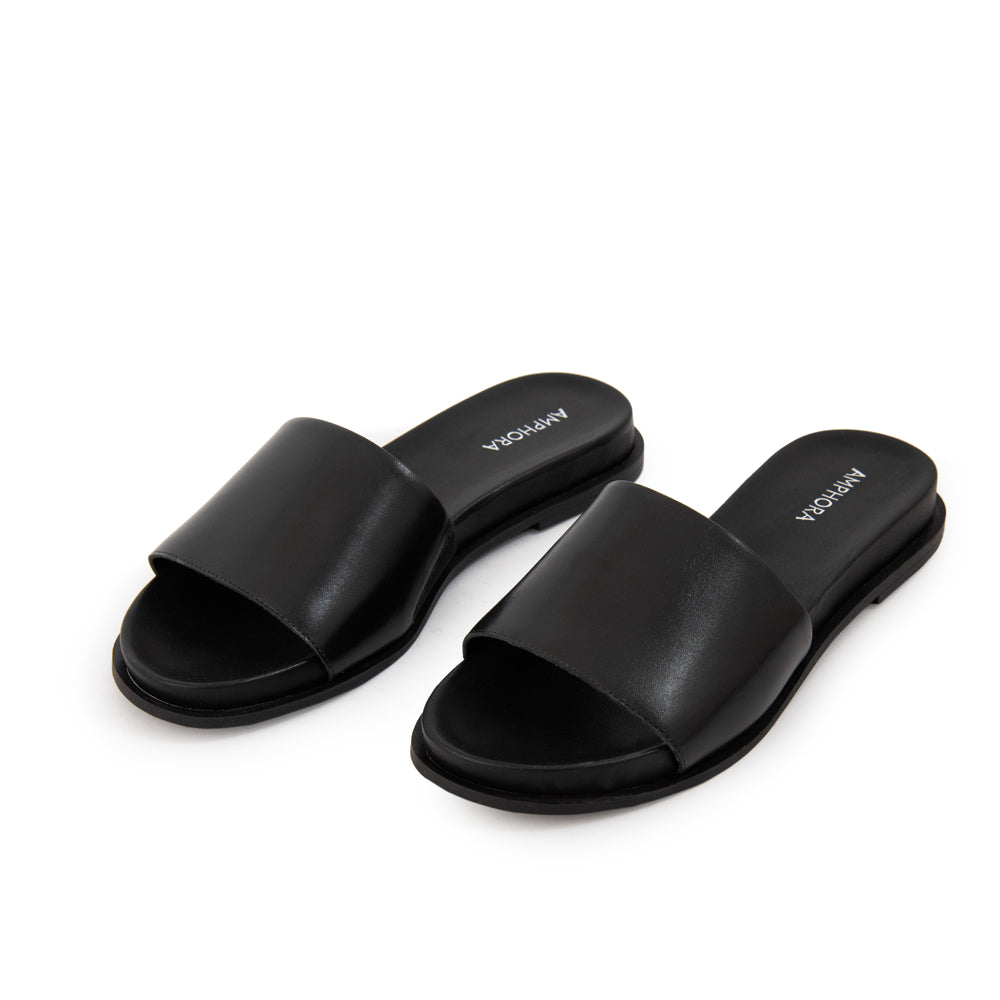 Sandalia freya cuero negro